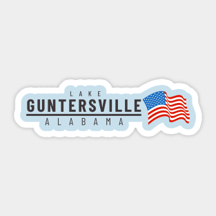 Lake Guntersville USA - dark text Sticker